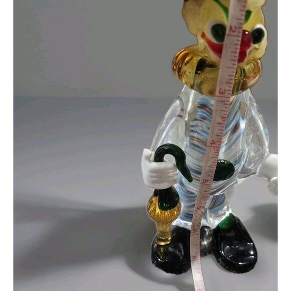 VINTAGE MURANO 1950’s GLASS CLOWN FIGURINE. CLOWN WITH UMBRELLA! HAND MADE-BLOWN - Picture 7 of 8